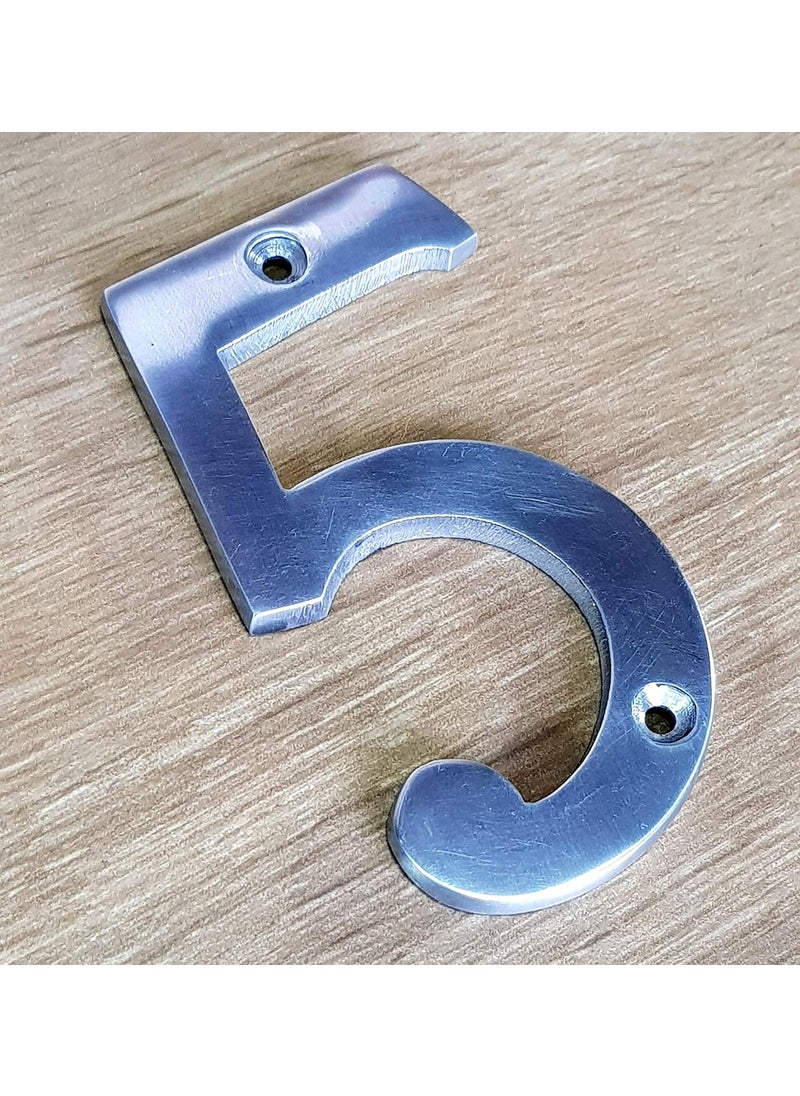 ESPLANADE eSplanade Aluminium House Hotel Door Number Plaque Numeric Numerical Digit 5 Five 09 Numbers 4 Inches  - Image 3