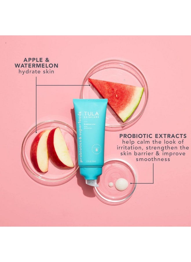 TULA TULA Skin Care Breakout Star - Acne Moisturizer, Prevents & Treats Mild Breakouts, Brightens Marks, Soothes Skin, Contains Probiotics, Salicylic & Azelaic Acid, Niacinamide, Watermelon, 1.7 fl oz.  - Image 4