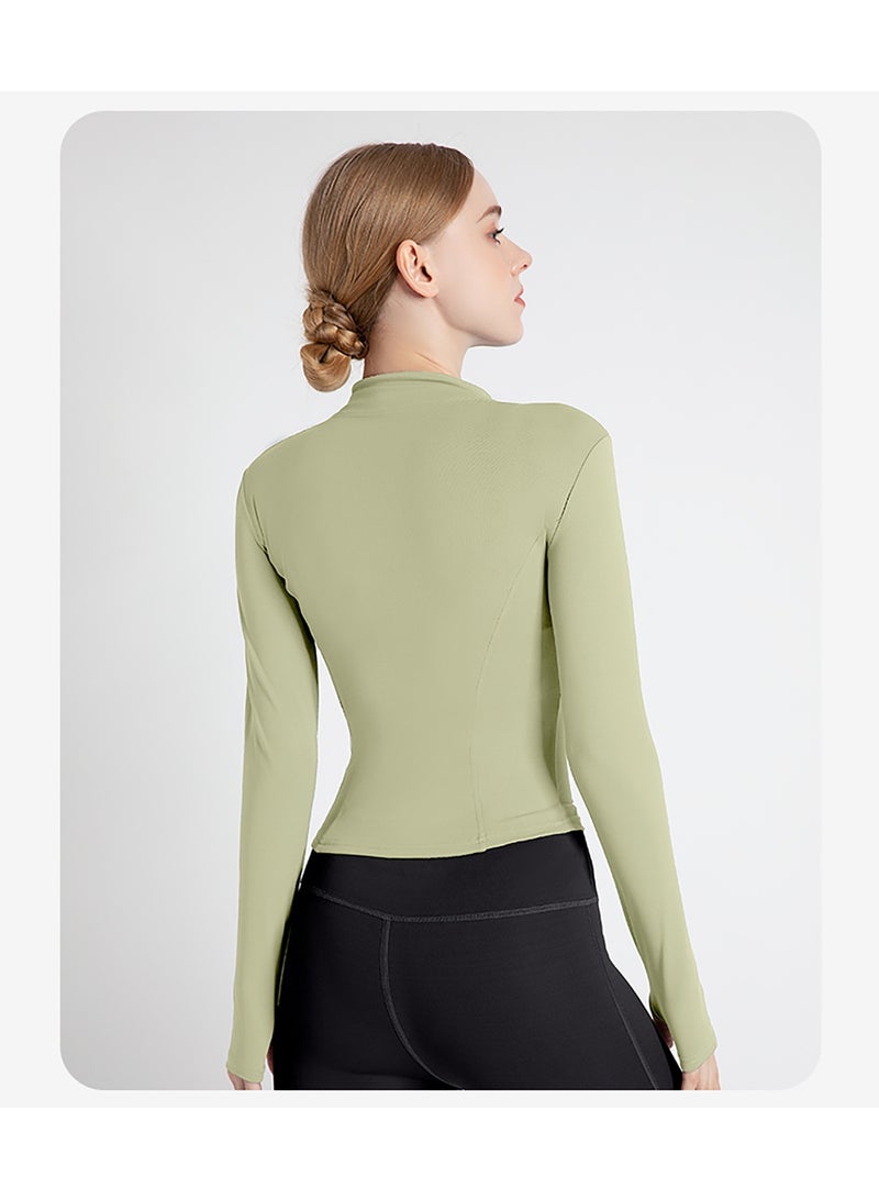 Women's Tracksuit Jacket Slim Fit Long Sleeved Fitness Coat Yoga Tops with Thumb Holes Gym Jacket Workout Sweatshirts  - Image 2