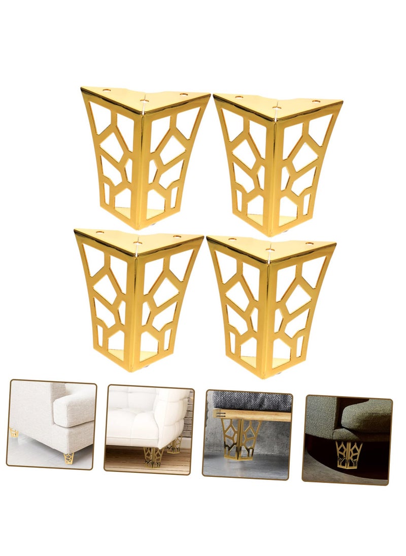 SYOSI - Iron Sofa Legs, 4pcs Metal Dresser Gold Table Legs Coffe Table Legs Metal Legs Dresser Feet Table Cabinet Cupboard Feet Golden Couch Feet Stool Legs Metal Legs for Furniture 2 in 1 - Image 1
