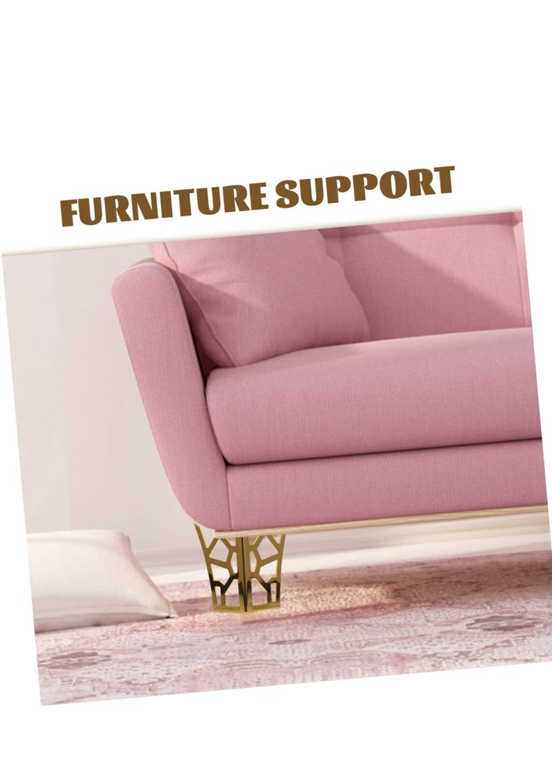 SYOSI - Iron Sofa Legs, 4pcs Metal Dresser Gold Table Legs Coffe Table Legs Metal Legs Dresser Feet Table Cabinet Cupboard Feet Golden Couch Feet Stool Legs Metal Legs for Furniture 2 in 1 - Image 1