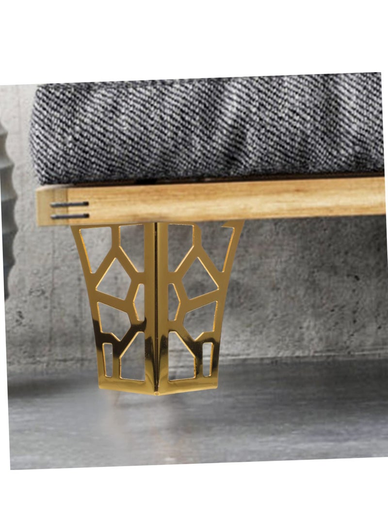 SYOSI - Iron Sofa Legs, 4pcs Metal Dresser Gold Table Legs Coffe Table Legs Metal Legs Dresser Feet Table Cabinet Cupboard Feet Golden Couch Feet Stool Legs Metal Legs for Furniture 2 in 1 - Image 1