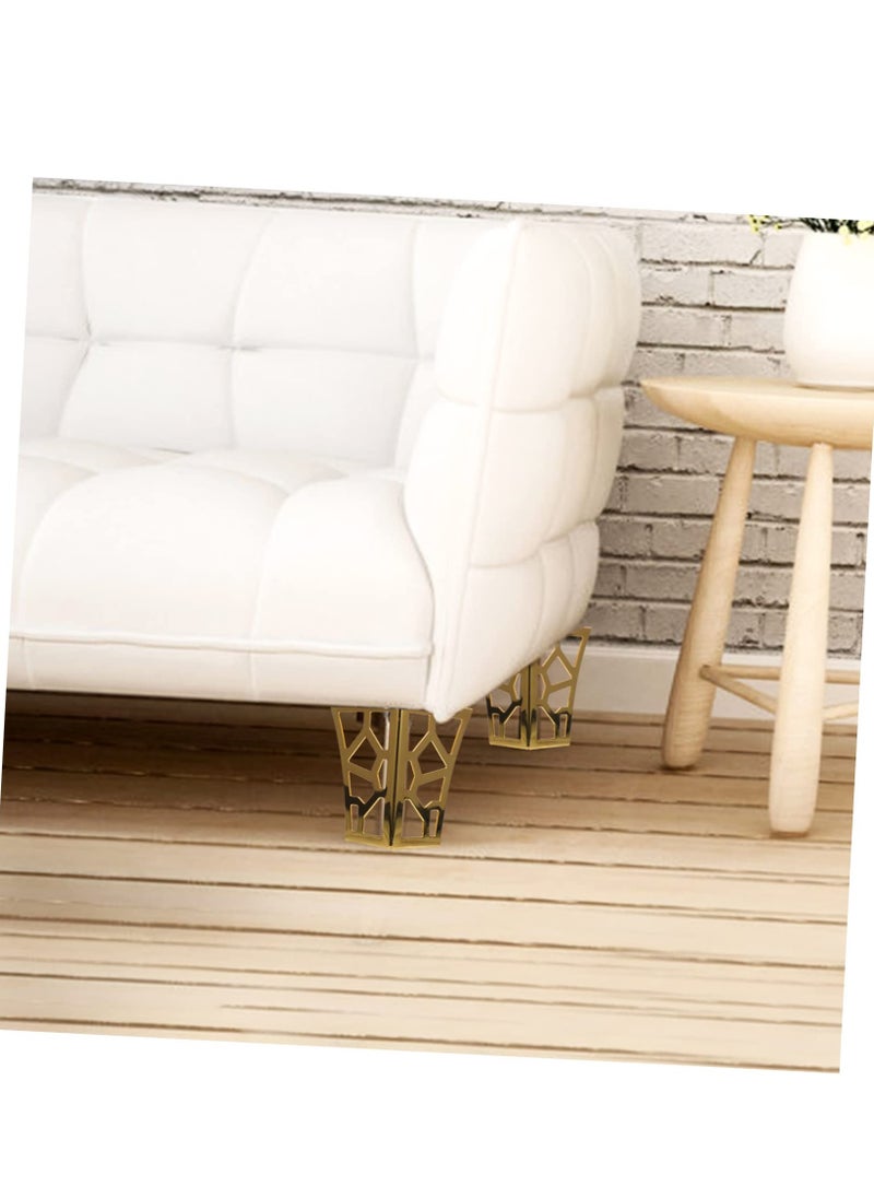 SYOSI - Iron Sofa Legs, 4pcs Metal Dresser Gold Table Legs Coffe Table Legs Metal Legs Dresser Feet Table Cabinet Cupboard Feet Golden Couch Feet Stool Legs Metal Legs for Furniture 2 in 1 - Image 1