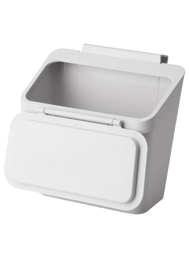 زبون سلة مهملات للخزانة مع باب، رمادي فاتح - Image 2