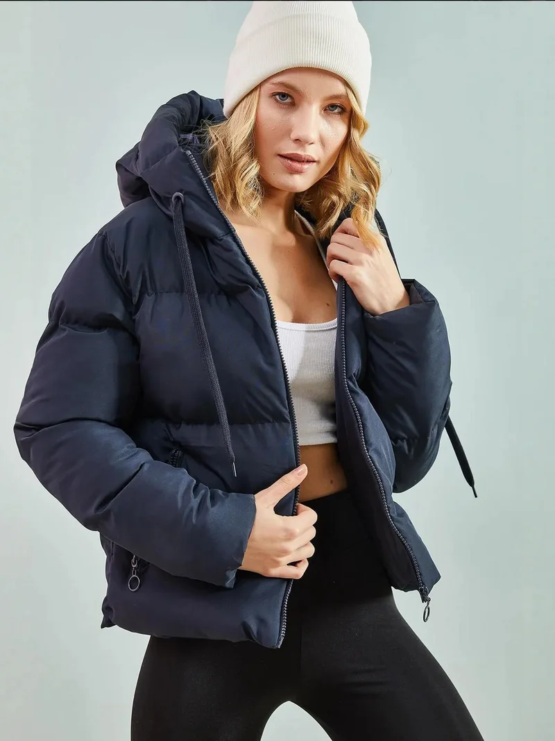 LUCCI Hooded Padded Down Coat