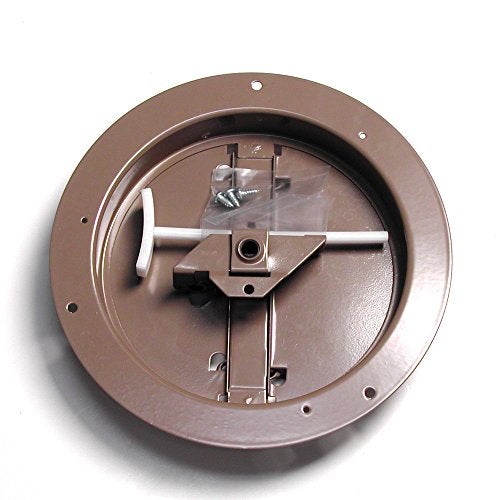 Accord Ventilation Accord ABCDBRD06 Ceiling Damper with Round Butterfly Design, 6-Inch, Brown - Image 1