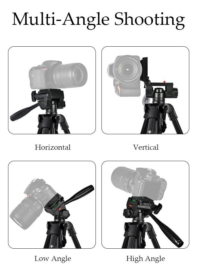 DUNISO Tripod Stand Extendable Phone Tripod Stand with Portable Pouch, Portable Phone Tripod Stand, Phone Mount for iPhone＆ Android Phone Gopros DSLR Cameras - Image 5