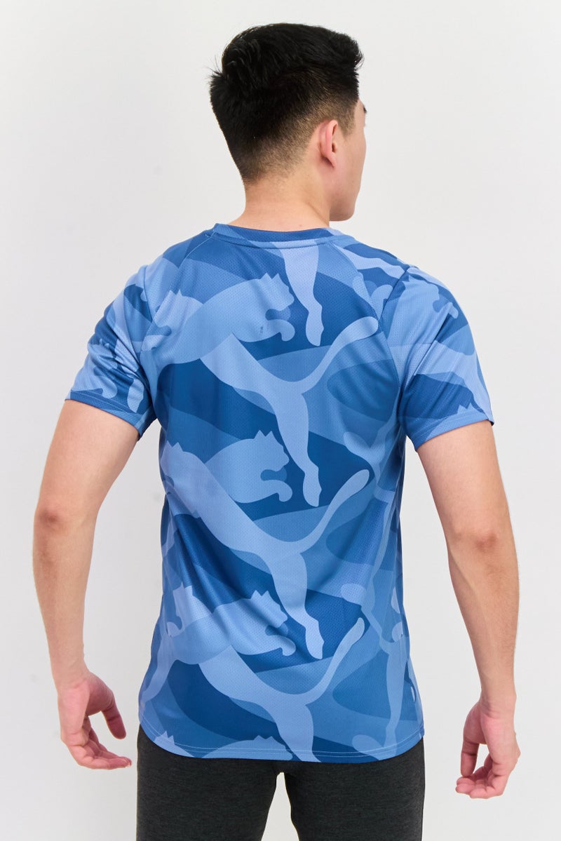PUMA Men Sportswear Fit Training Jersey, Blue Combo - Image 2