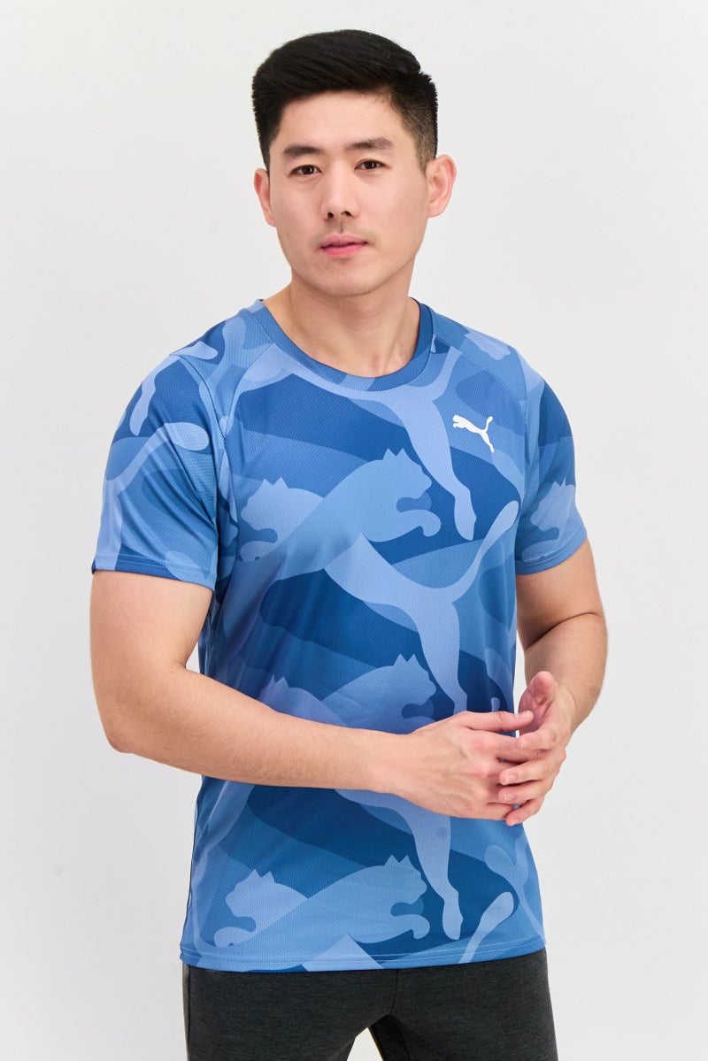 PUMA Men Sportswear Fit Training Jersey, Blue Combo - Image 1