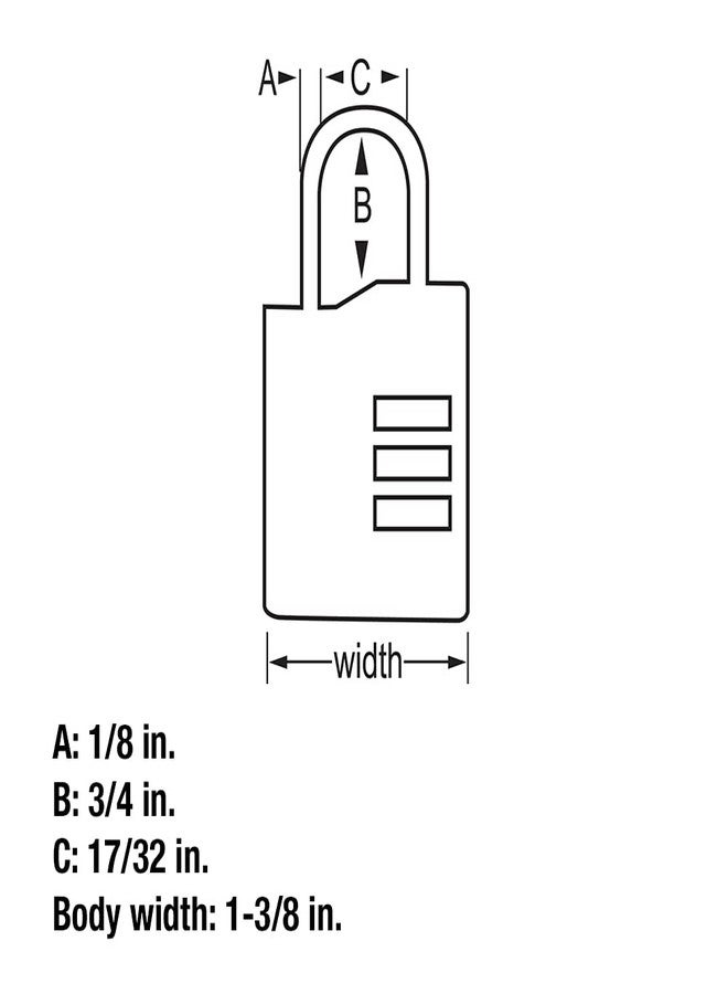 Master Lock 4684T Set Your Own Combination TSA Approved Luggage Lock, 1-3/8 in. Wide, Colors May Vary - Image 2