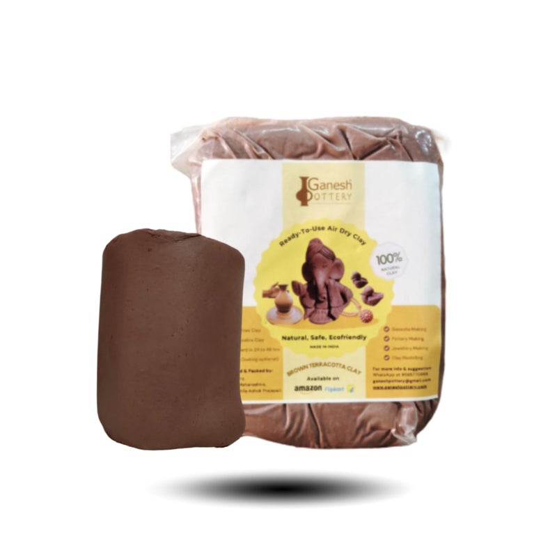 Ganesh Pottery طين غانيش الفخاري الجاهز للاستخدام - طين طبيعي - Image 1