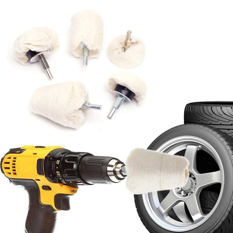 Lifreer Buffing Wheel for Drill, 5 Pcs Polishing Pads - Image 5