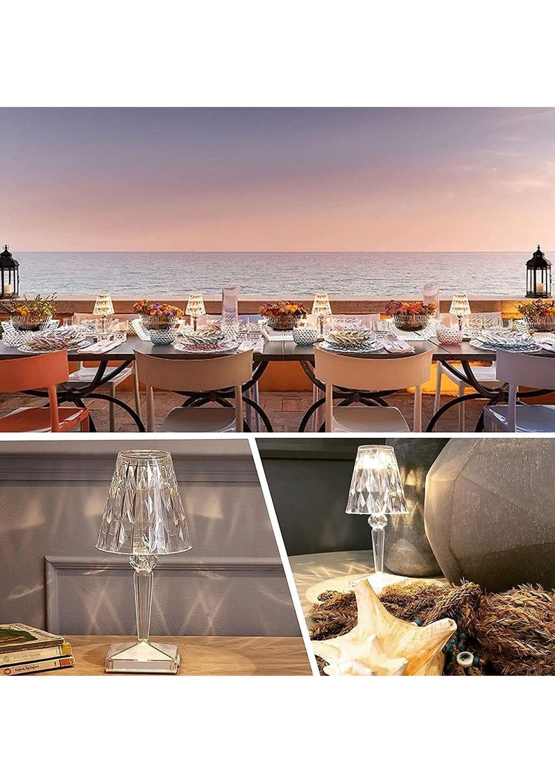 fashionhome مصباح طاولة كريستال ماسي باللمس، ضوء ليلي رومانسي LED هدية حديثة للاسترخاء مصباح بجانب السرير مع منفذ شحن USB زينة لمكتب/طاولة جانبية لغرفة المعيشة/غرفة النوم/غرفة الدراسة/المكتب/البار - Image 5