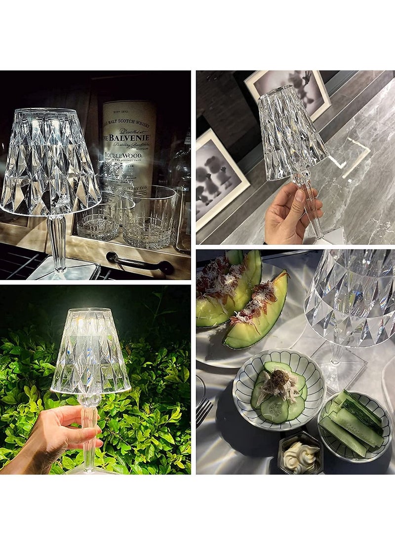 fashionhome مصباح طاولة كريستال ماسي باللمس، ضوء ليلي رومانسي LED هدية حديثة للاسترخاء مصباح بجانب السرير مع منفذ شحن USB زينة لمكتب/طاولة جانبية لغرفة المعيشة/غرفة النوم/غرفة الدراسة/المكتب/البار - Image 3