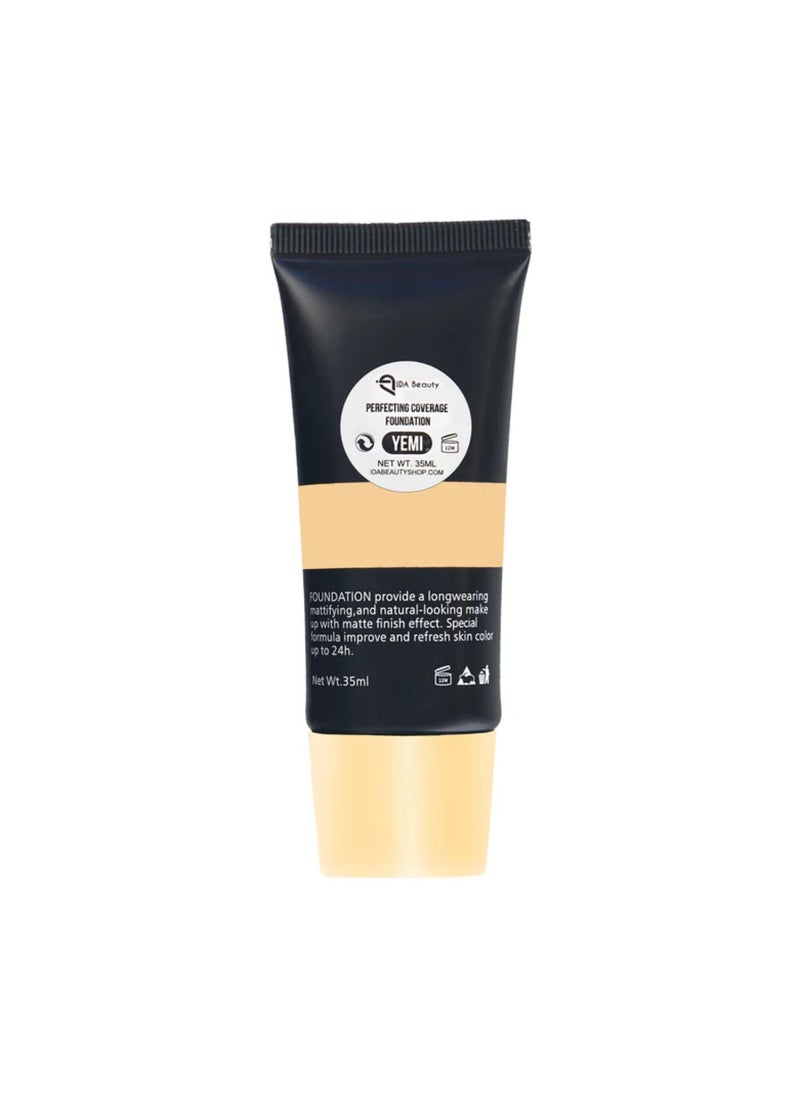 IDA Beauty - Glam It! Perfecting Coverage Foundation | Full Coverage, Matte Finish, Long-Lasting, Lightweight | Vegan, Halal, Cruelty-Free - Image 1