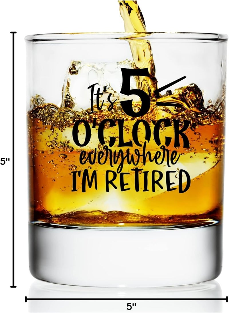 COOL AF Its 5 O'Clock Everywhere Bouron Glass For Men - Retirement Gifts for Men - Funny Whiskey Glass Unique Retirement Gift For Dad, Grandpa, Friends, Family, And Coworkers - Fathers Day and Christmas Gift - Image 5