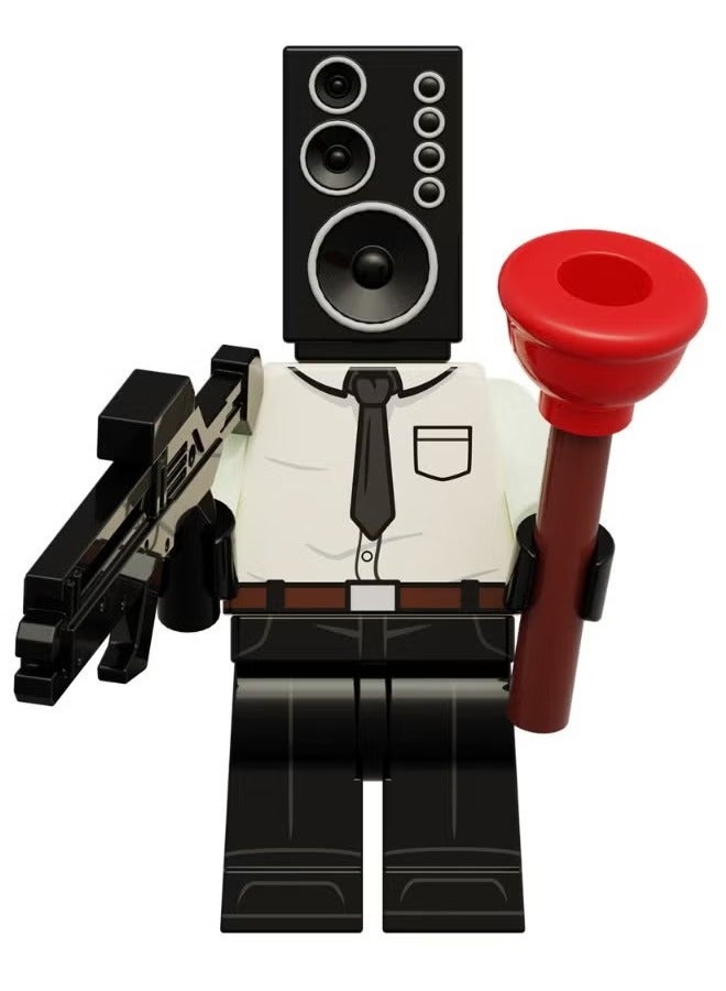 4PCS Skibidi Toilet Series Characters Mini Action Figures Set, Sound Man/TV Man/Monitor Man/Toilet Man Figures Series Stitching Toys Playsets for Desktop Decorations/Collectibles, Gifts for Fans  - Image 3