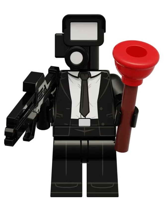4PCS Skibidi Toilet Series Characters Mini Action Figures Set, Sound Man/TV Man/Monitor Man/Toilet Man Figures Series Stitching Toys Playsets for Desktop Decorations/Collectibles, Gifts for Fans  - Image 5