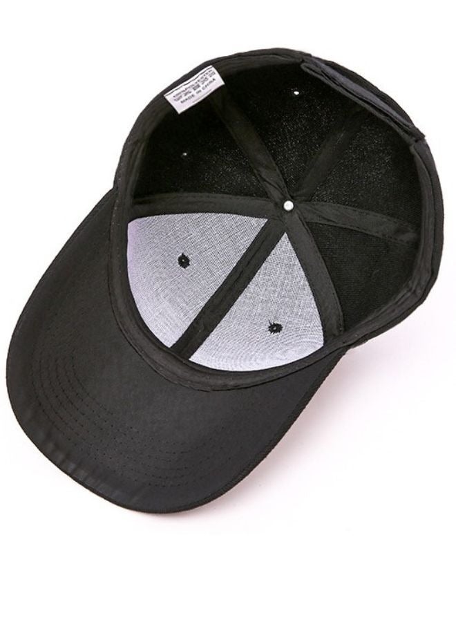 SARAOONT Classic Black Polyester Baseball Cap - Adjustable Unisex Dad Hat for Running, Workouts, and Outdoor Activities - Image 4
