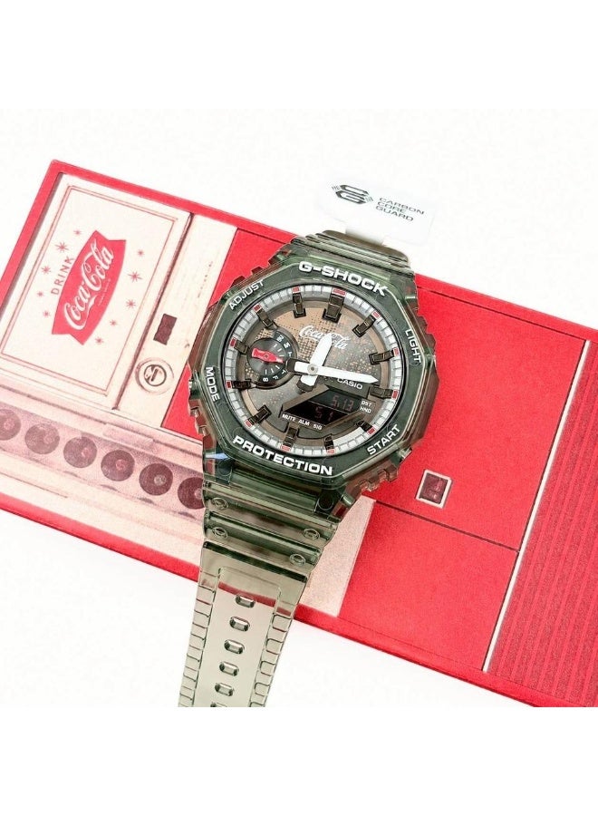 CASIO G-SHOCK Coca-Cola Watch Limited Edition ANALOG-DIGITAL GA-2100CC-3ADR - Image 2