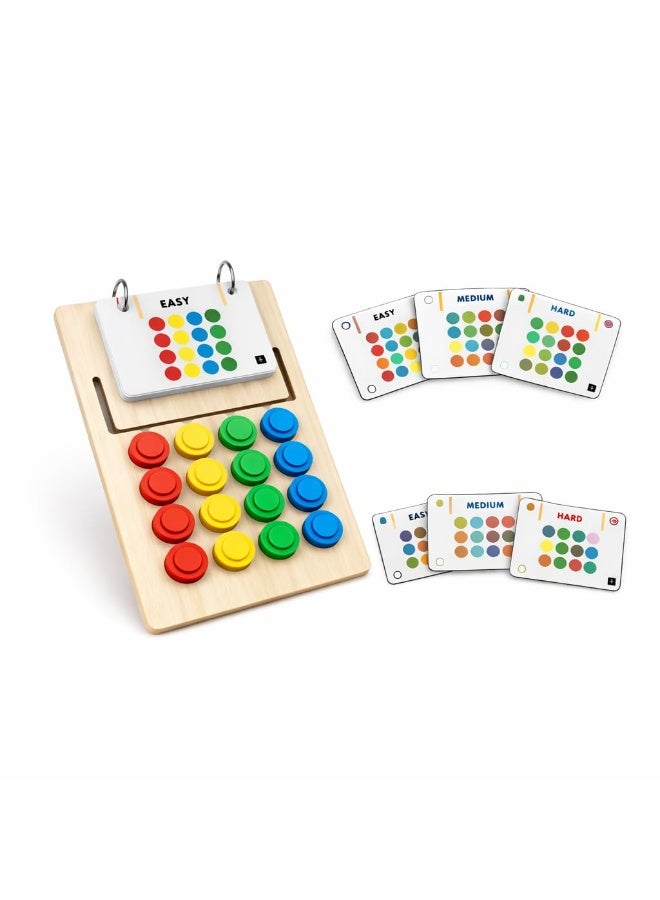 Montessori Wooden Color Matching Puzzle - 4-Color Logic Game | Early Educational Toy for Hand-Eye Coordination & Thinking Skills - Image 3