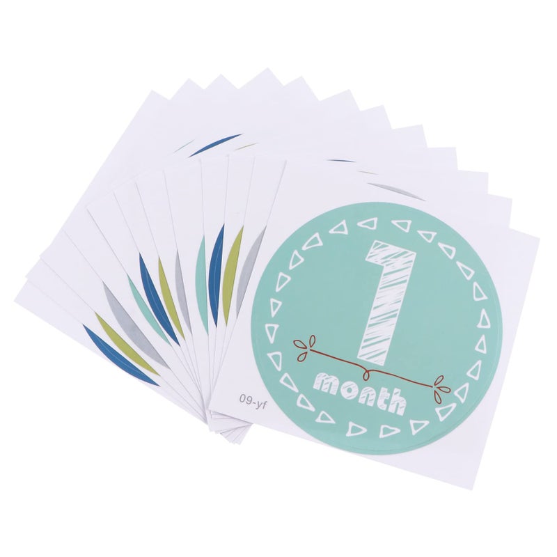 12 Months Milestone Stickers For Newborn Baby Photo Props Monthly Growth Keepsake - Image 2