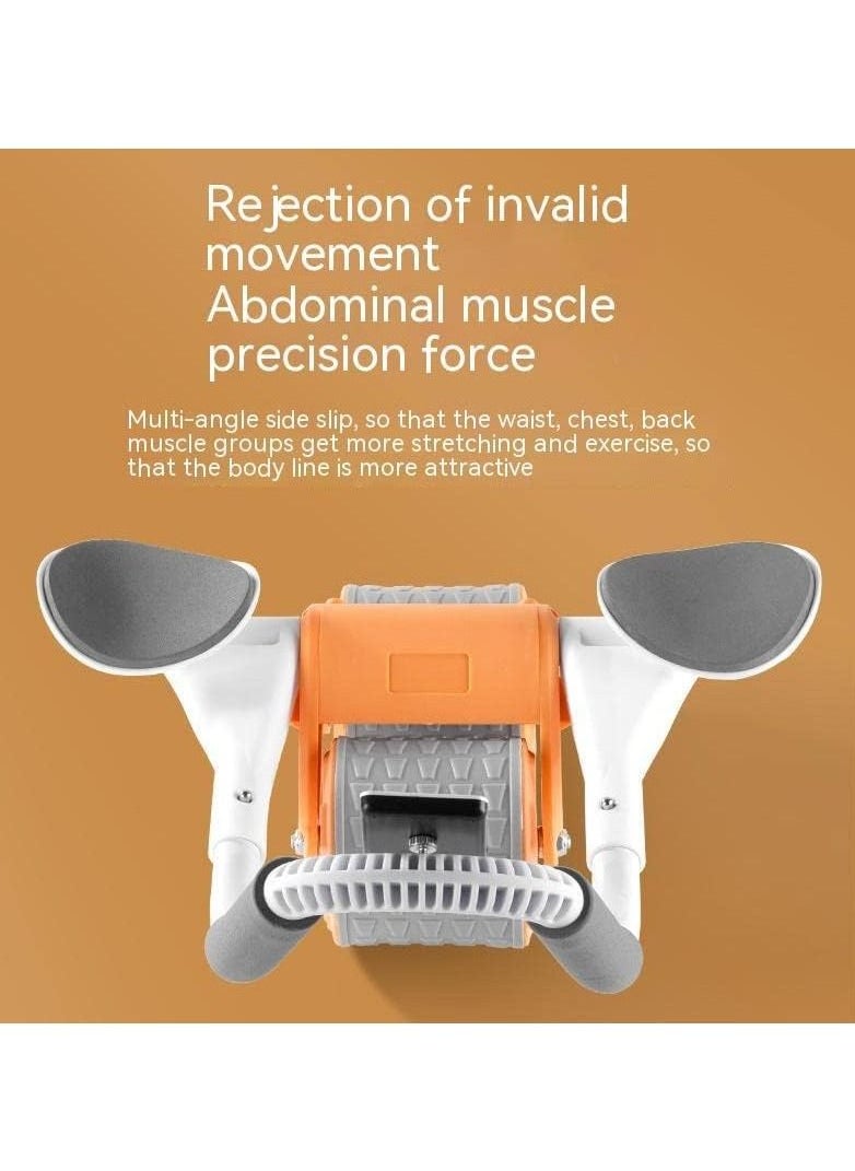 Exercise Wheels Ab Workout Equipment Abdominal Core Strength Training for Home Workouts with Elbow Support Timer Automatic Rebound