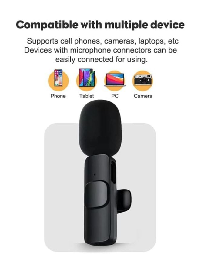 2 in 1 K8 Wireless Microphone, Digital Mini Portable Recording Clip Mic with Receiver - Image 5