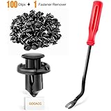 GOOACC GOOACC 100PCS GRC-45 Fender Rivet Clips-91503-SZ3-003 10mm,1PC Bonus Fastener Remover for Honda and Acura  - Image 1