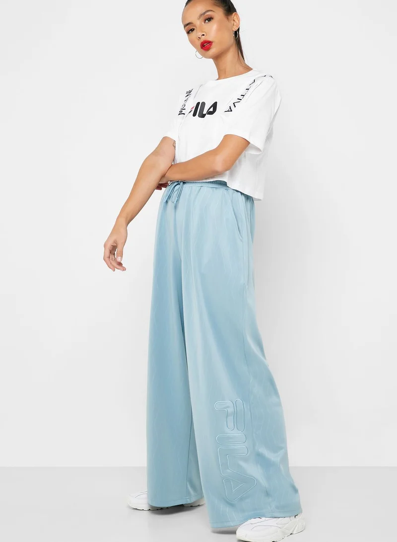 FILA Priya Embossed Wide Leg Pants