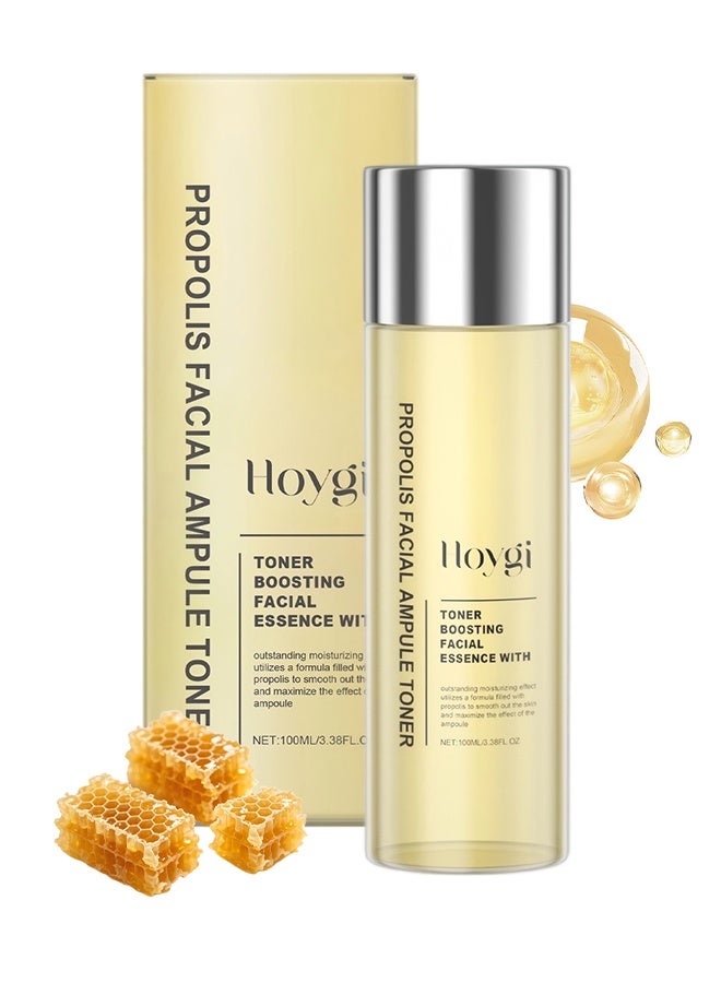Toner Boosting Facial Essence ,Toner for Face, Hydrating Face Toner with Propolis Extract & Hyaluronic Acid, Nourishing & Soothing, Skin Care for Radiant Glass Skin, 100ML