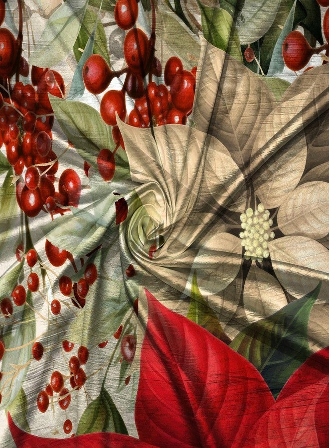 OnlyOne1 Merry Christmas Curtain | LongCrush/Polyester Decorative Window & Door Drape | Festive, Party Decoration Curtain for Living Room, Bedroom, Kids Room & Home Decor | Size 7ft_07 | Single Piece - Image 3