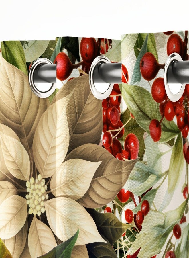 OnlyOne1 Merry Christmas Curtain | LongCrush/Polyester Decorative Window & Door Drape | Festive, Party Decoration Curtain for Living Room, Bedroom, Kids Room & Home Decor | Size 7ft_07 | Single Piece - Image 2