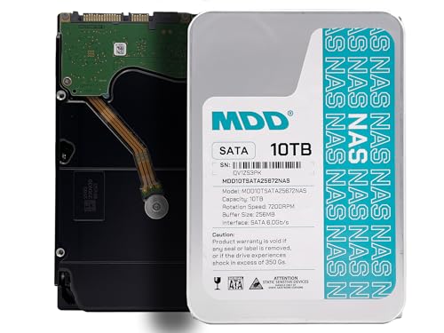 MDD MAXDIGITALDATA 2021 MDD (MDD10TSATA25672NAS) 10TB 7200RPM 256MB Cache SATA 6.0Gb/s 3.5-inch Internal NAS Hard Drive (Renewed) - Image 1