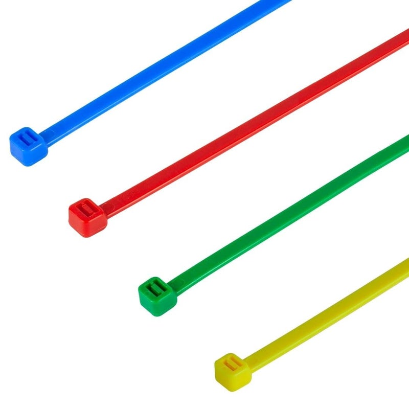 GTSE 8 Inch Colored Zip Ties, 200 Pack, 50lb Strength, UV Resistant Strong Nylon Cable Ties, Self-Locking 8" Tie Wraps - Image 2