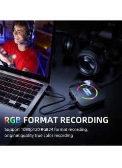 Generic 4K60 Game Video Capture Card, USB 3.2 Flagship Level 1080P 240 FPS & HDR VRR Passthrough, Near-Zero Latency, Plug & Play, Record & Perfect Match with Switch/PS5/Xbox/OBS/DSLR/PC  - Image 3