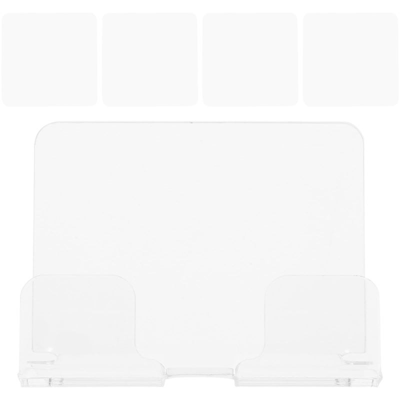 Self Adhesive Acrylic Phone Charging Holder Stand Punch Free Smartphone Bracket for Desk Home Use - Image 2