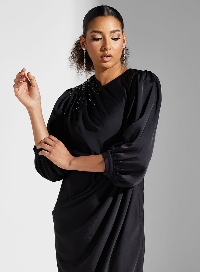 Montania Belted Embellished Dress - Image 3