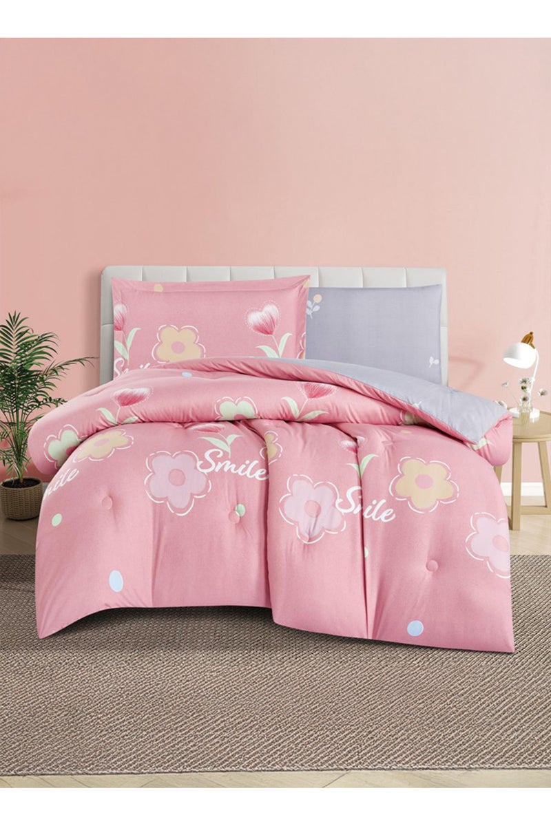 Melen Summer Single/Queen Bedspread 4-Piece - Alessandra - Pink - Gray - Image 1
