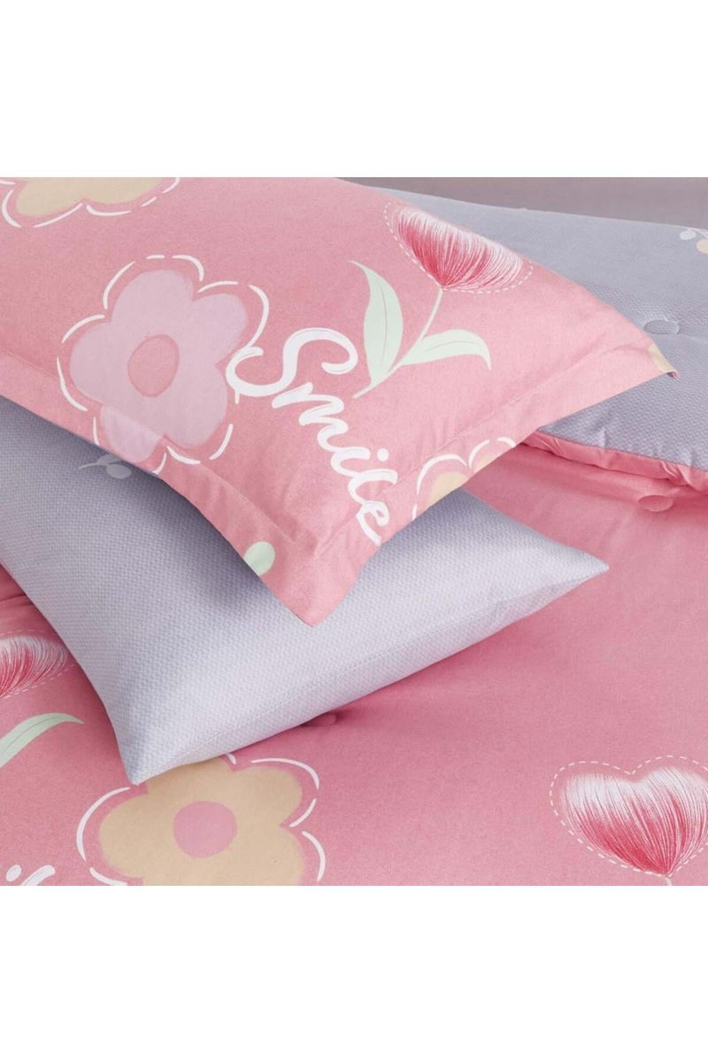 Melen Summer Single/Queen Bedspread 4-Piece - Alessandra - Pink - Gray - Image 5