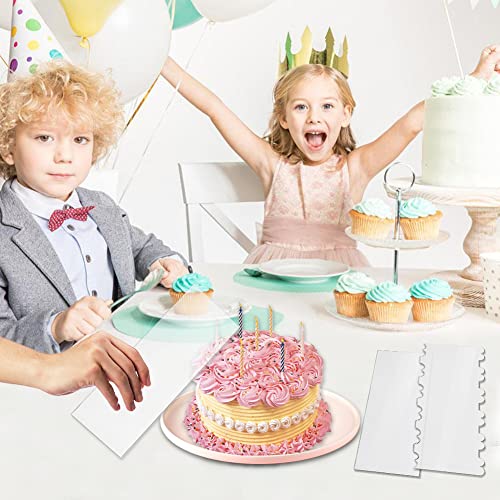 TLPCRKI Cake Scraper Cake Comb Edge Smoother Tool Pastry Cutter Kitchen Baking Tools Cake Scraper Smoother in 13 Patterns for Different Shapes of Cake Edges Transparent - Image 3