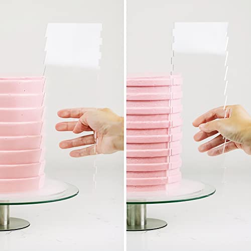 TLPCRKI Cake Scraper Cake Comb Edge Smoother Tool Pastry Cutter Kitchen Baking Tools Cake Scraper Smoother in 13 Patterns for Different Shapes of Cake Edges Transparent - Image 5