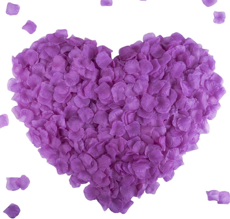 CODE FLORIST كود فلوريست 2200 قطعة بتلات ورد حريري لديكورات الزفاف (أرجواني) - Image 1