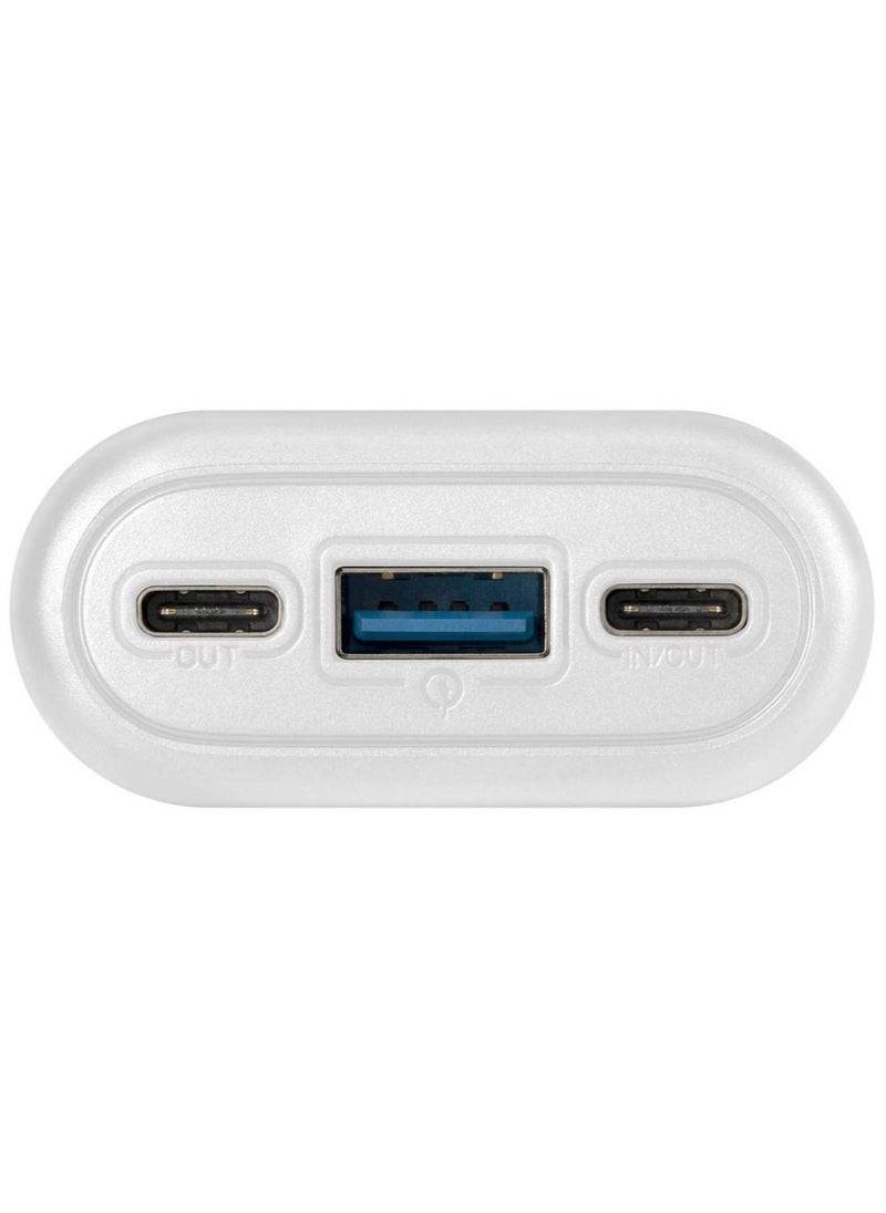 Momax - iPower PD mini 10,000 mAh USB-C External Battery Pack PD Fast Charger QC 3.0 Power Bank - White - Image 1