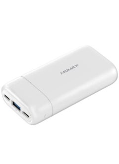Momax iPower PD mini 10,000 mAh USB-C External Battery Pack PD Fast Charger QC 3.0 Power Bank - White  - Image 5