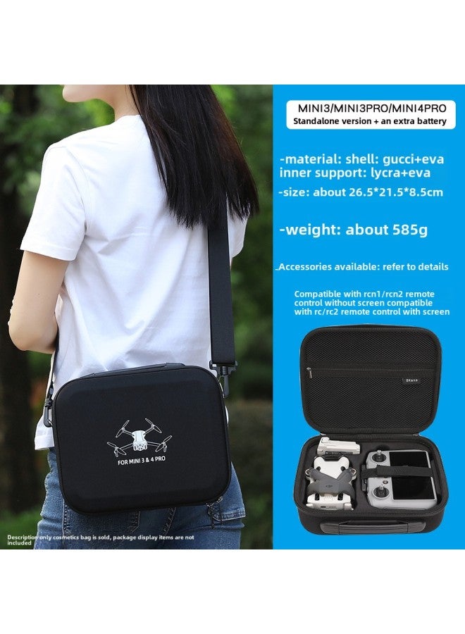 Bkano Is Suitable For DJI Mini3/4Pro Stand-Alone Version Bag Cosmetics Bag Box Portable Backpack Storage Box-Color:Mini3/3pro/4pro Stand-alone Version Black Storage Bag-Size:About 26.5*21.5*8.5cm  - Image 1