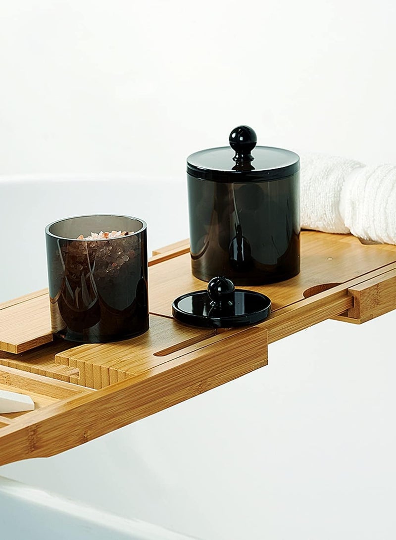 موثوقية التنبؤ حامل وسادات قطنية صغير 3 عبوات من اعواد القطن كرات صغيرة 10 اونصة مع غطاء موزع حاويات الحمام منظم مكياج برعم قطني حاوية برطمانات - Image 2