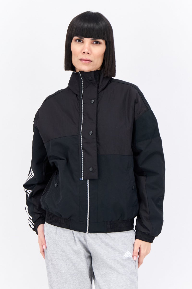 adidas Originals Women Sportswear Fit Long Sleeves Training Jacket, Black - Image 1