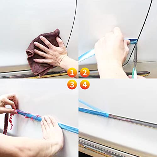 NANSH 16Ft Glossy Black Extra Thick Auto Molding Trim Universal Bumper Window Door Body Side Decorative Strip Scratch-Proof (Width: 3/4inch [20mm]) - Image 5