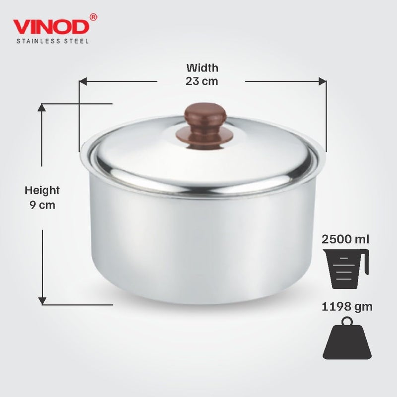 Vinod Brand Vinod Stainless Steel Hot Pot 2500 ml - Image 2